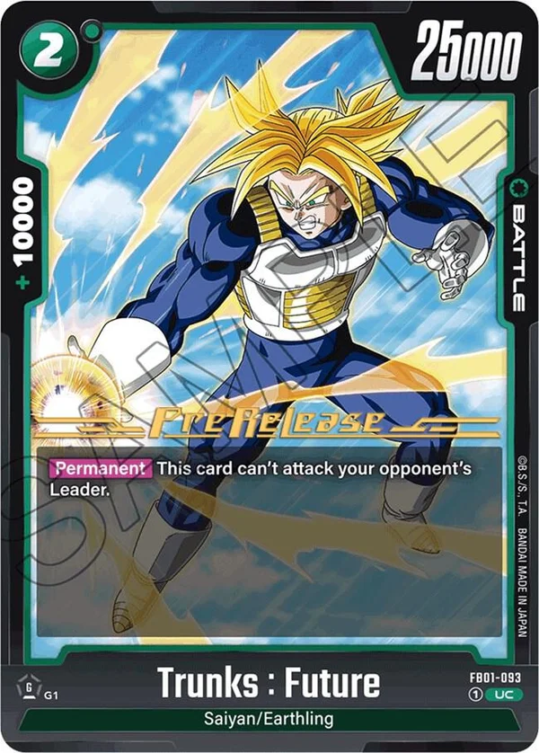 Trunks : Future, Awakened Pulse Pre-Release Cards FB01-093
