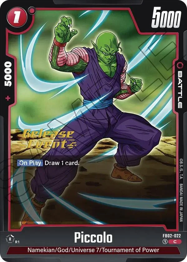 Piccolo, Blazing Aura Release Event Cards FB02-022