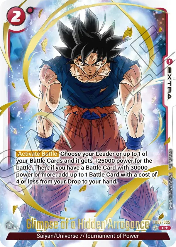 Glimpse of a Hidden Arrogance, Blazing Aura Release Event Cards FB02-035