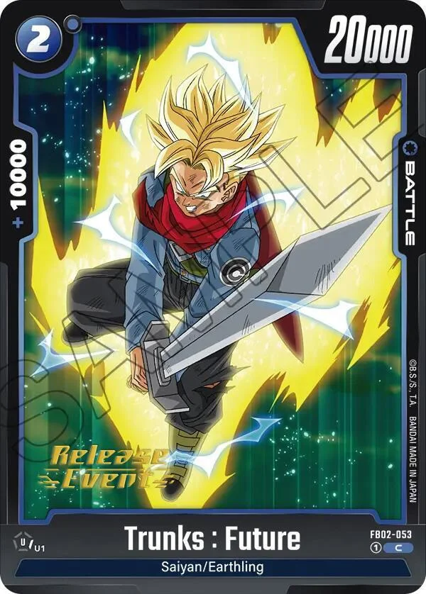 Trunks : Future, Blazing Aura Release Event Cards FB02-053