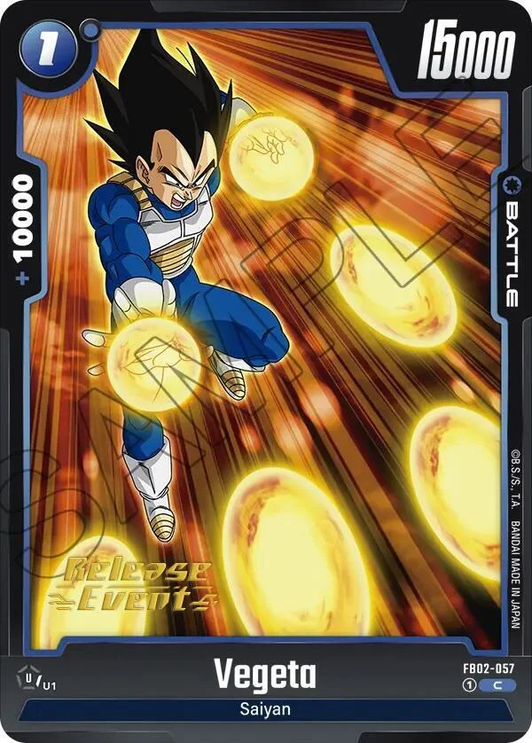 Vegeta, Blazing Aura Release Event Cards FB02-057