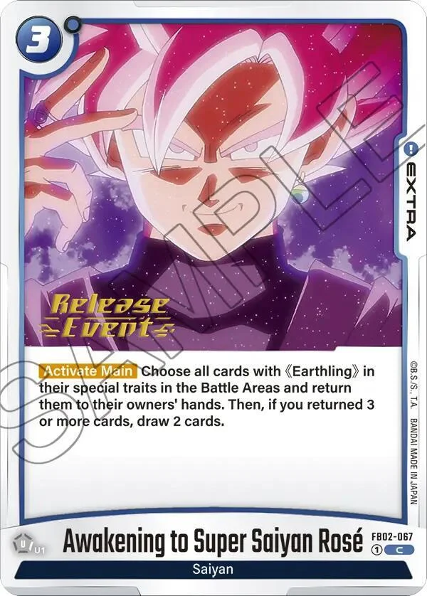 Awakening to Super Saiyan Rose, Blazing Aura Release Event Cards FB02-067