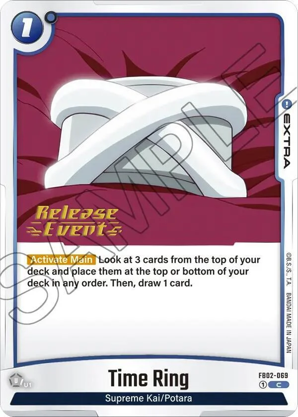 Time Ring, Blazing Aura Release Event Cards FB02-069