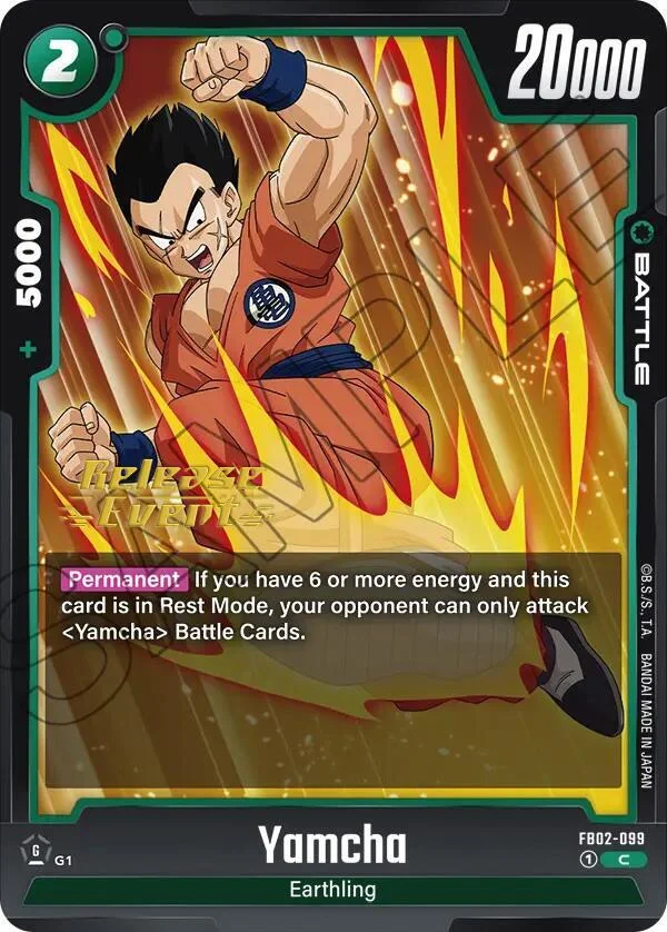 Yamcha, Blazing Aura Release Event Cards FB02-099