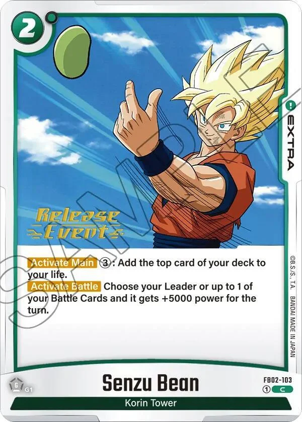 Senzu Bean, Blazing Aura Release Event Cards FB02-103