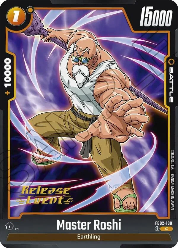 Master Roshi, Blazing Aura Release Event Cards FB02-108