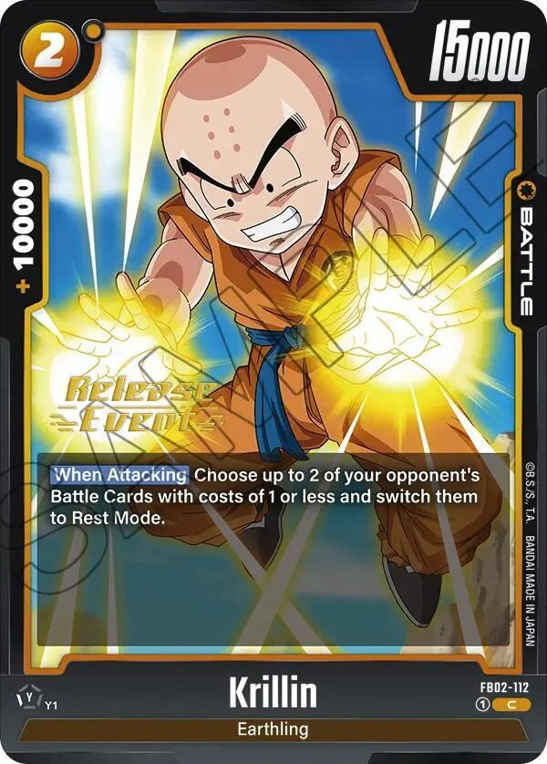 Krillin, Blazing Aura Release Event Cards FB02-112