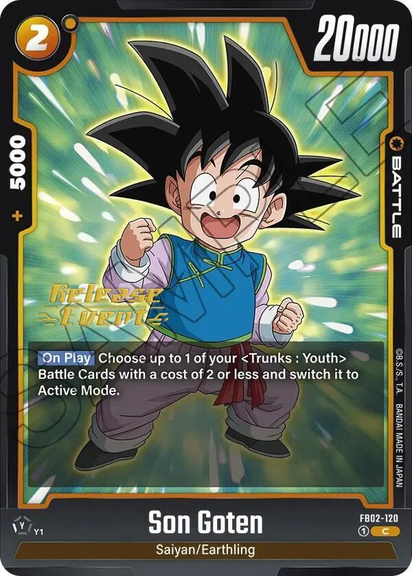 Son Goten, Blazing Aura Release Event Cards FB02-120
