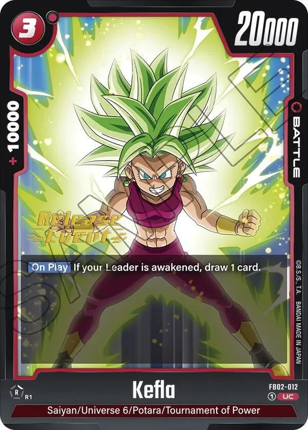 Kefla, Blazing Aura Release Event Cards FB02-012