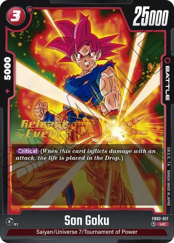 Son Goku, Blazing Aura Release Event Cards FB02-017