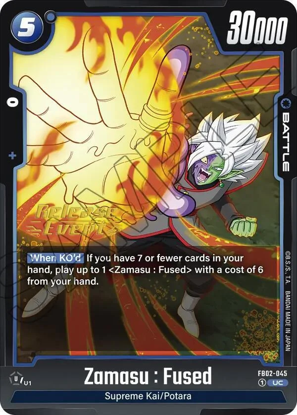 Zamasu : Fused, Blazing Aura Release Event Cards FB02-045