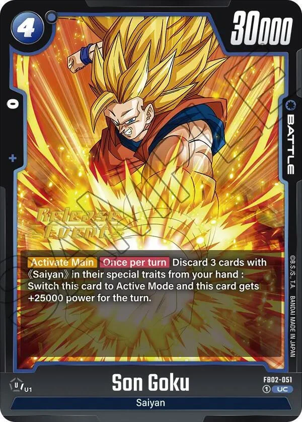 Son Goku, Blazing Aura Release Event Cards FB02-051