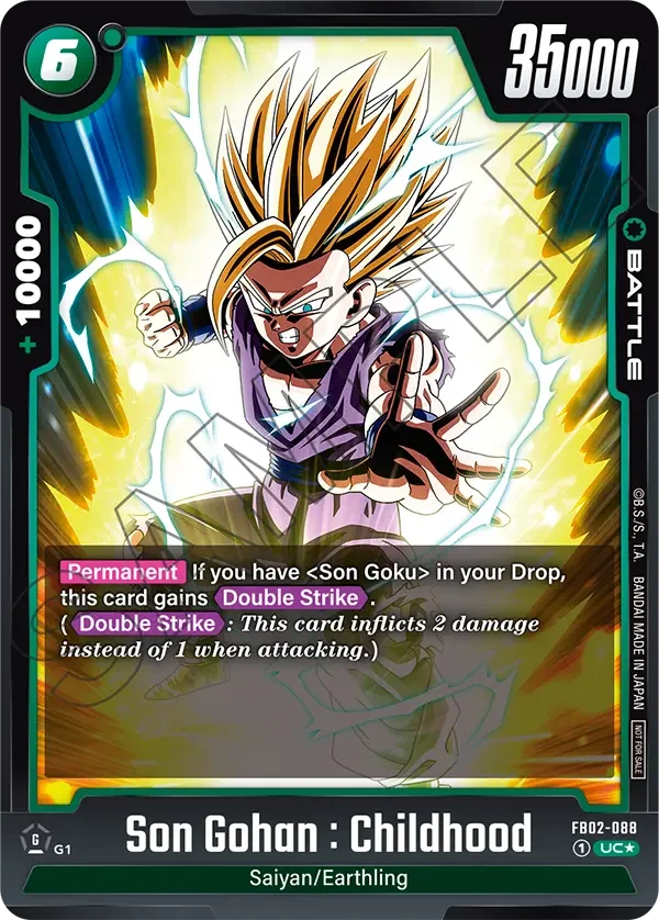 Son Gohan : Childhood, Blazing Aura Release Event Cards FB02-088