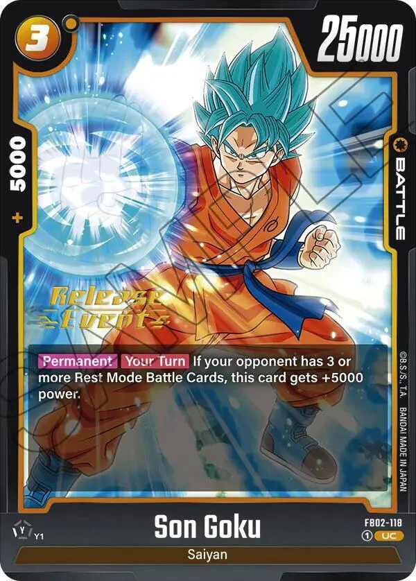 Son Goku, Blazing Aura Release Event Cards FB02-118