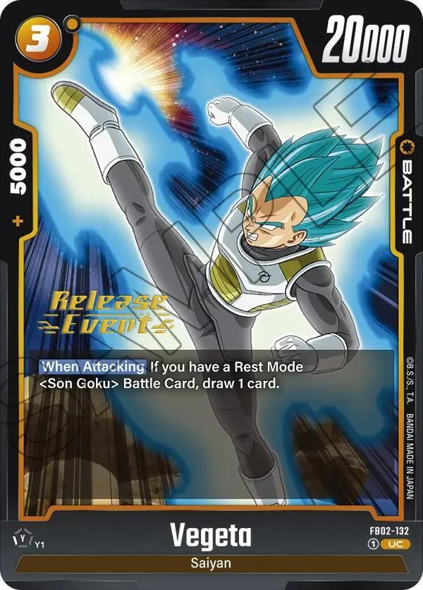 Vegeta, Blazing Aura Release Event Cards FB02-132