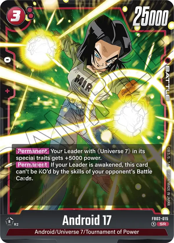 Android 17, Blazing Aura FB02-015