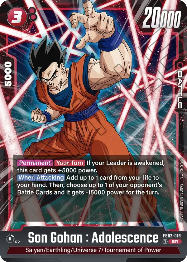 Son Gohan : Adolescence, Blazing Aura FB02-018