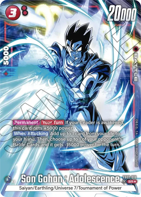 Son Gohan : Adolescence, Blazing Aura FB02-018