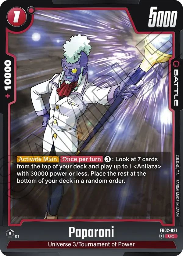 Paparoni, Blazing Aura FB02-021