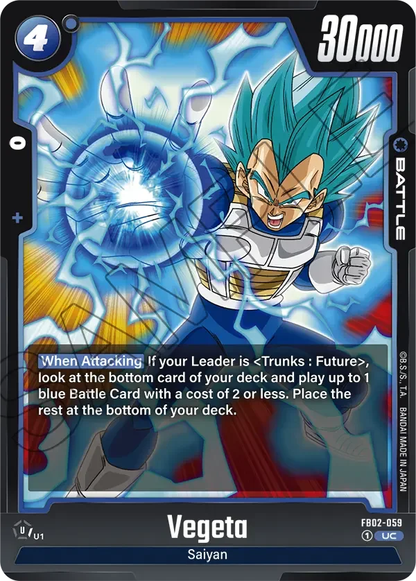 Vegeta, Blazing Aura FB02-059