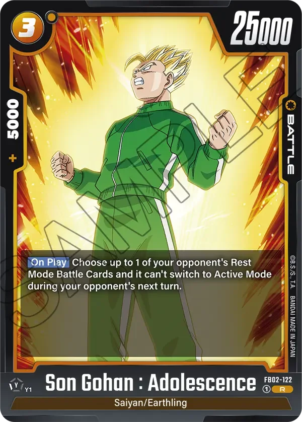 Son Gohan : Adolescence, Blazing Aura FB02-122