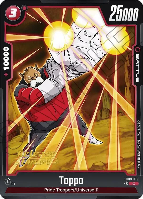 Toppo, Raging Roar Release Event Cards FB03-015