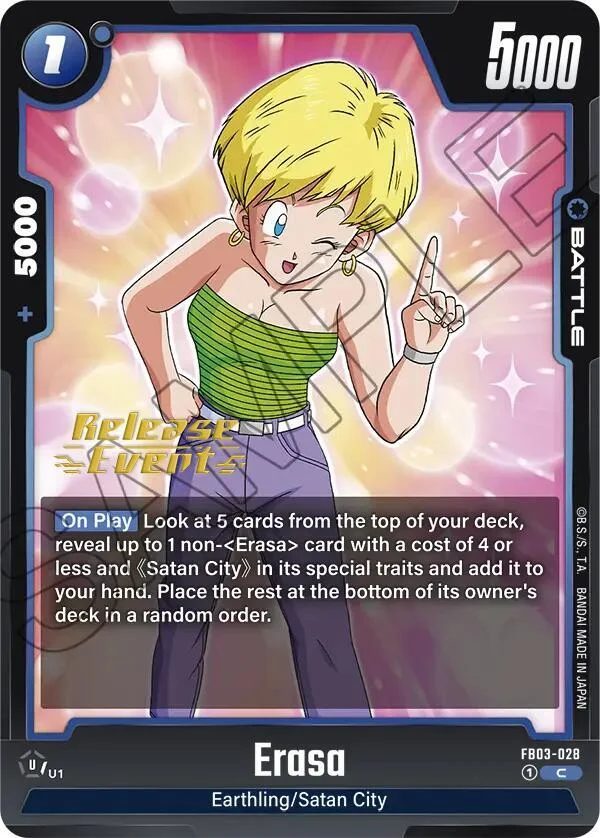 Erasa, Raging Roar Release Event Cards FB03-028
