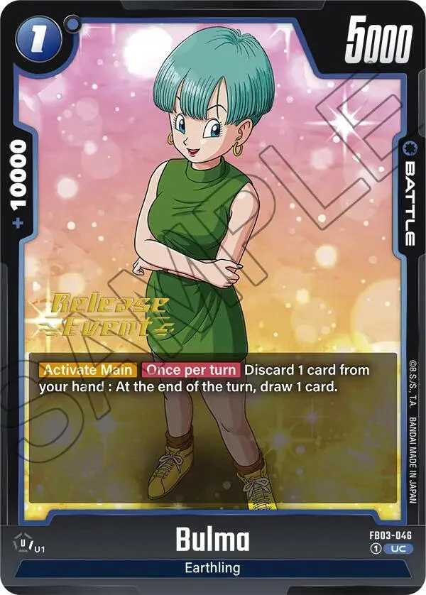 Bulma, Raging Roar Release Event Cards FB03-046