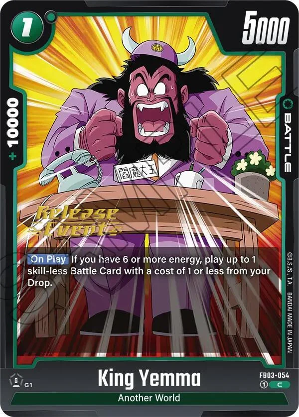 King Yemma, Raging Roar Release Event Cards FB03-054