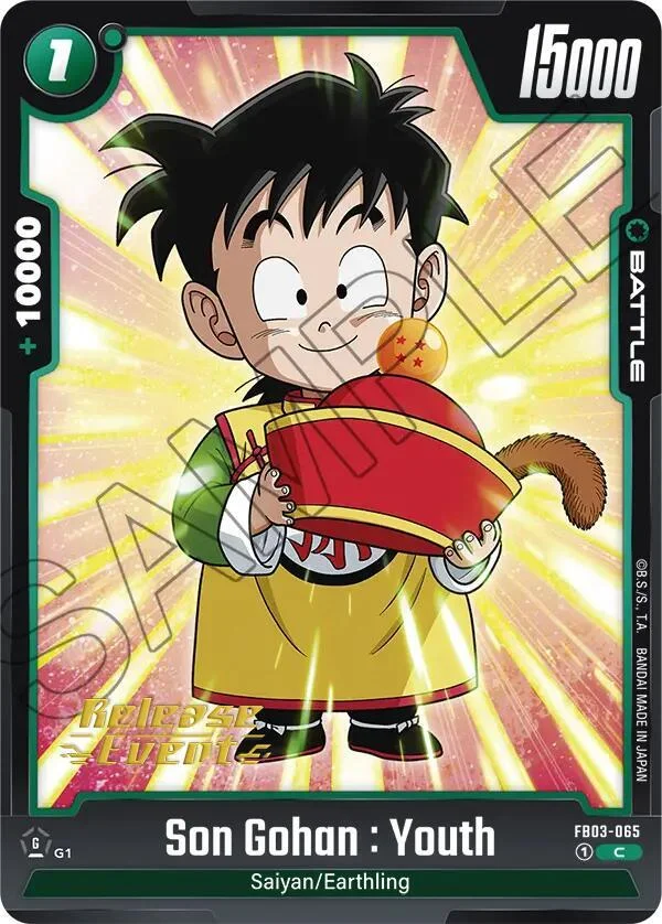 Son Gohan : Youth, Raging Roar Release Event Cards FB03-065