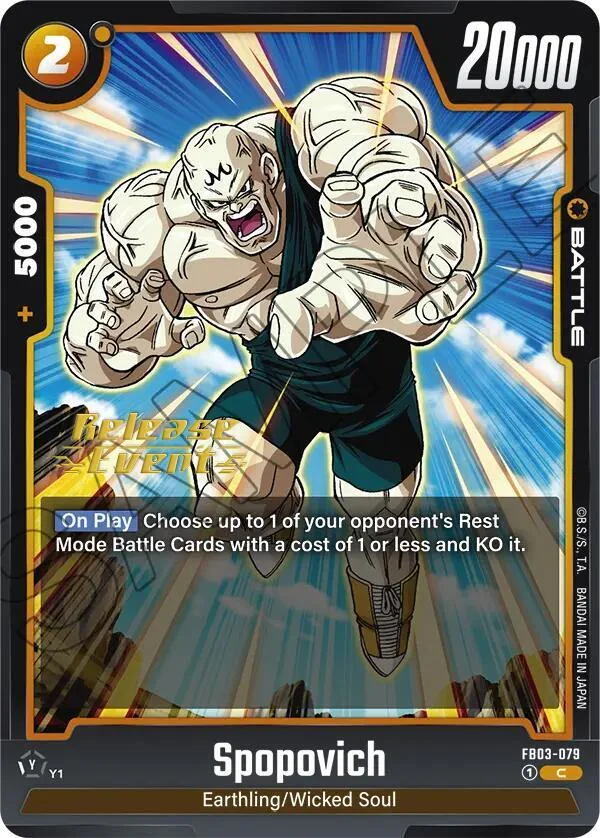Spopovich, Raging Roar Release Event Cards FB03-079