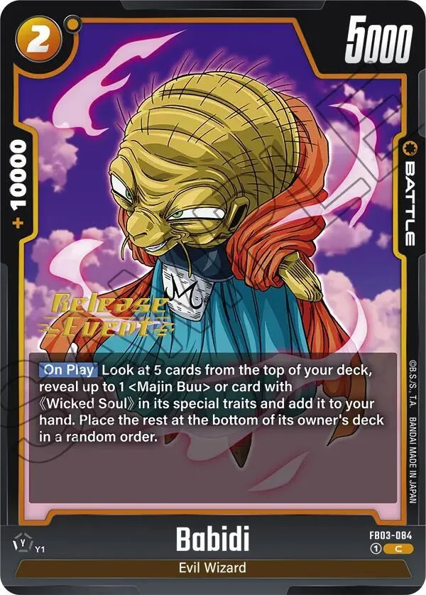 Babidi, Raging Roar Release Event Cards FB03-084