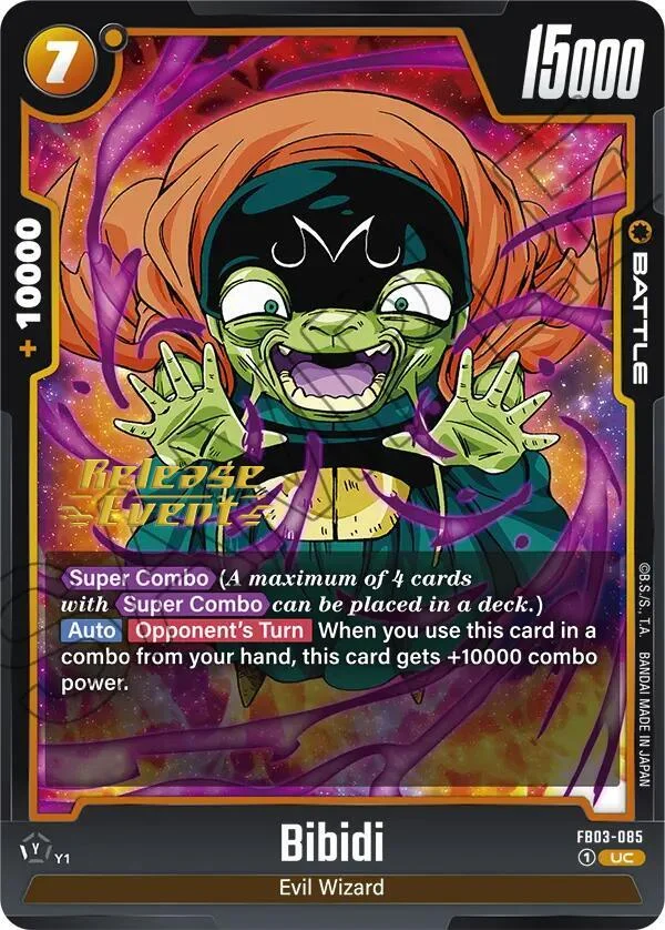 Bibidi, Raging Roar Release Event Cards FB03-085
