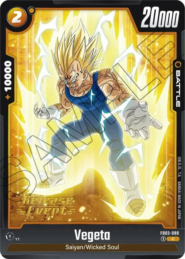 Vegeta, Raging Roar Release Event Cards FB03-088