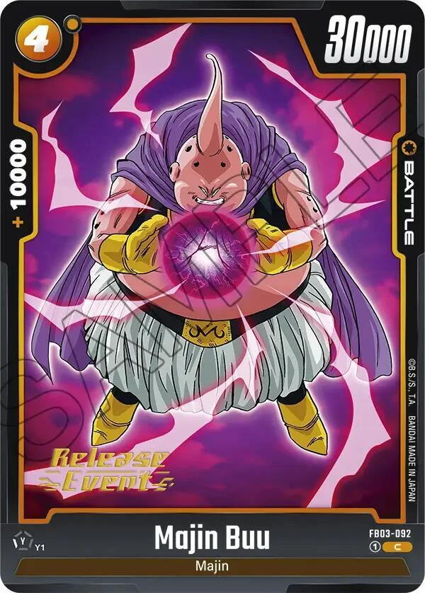 Majin Buu, Raging Roar Release Event Cards FB03-092
