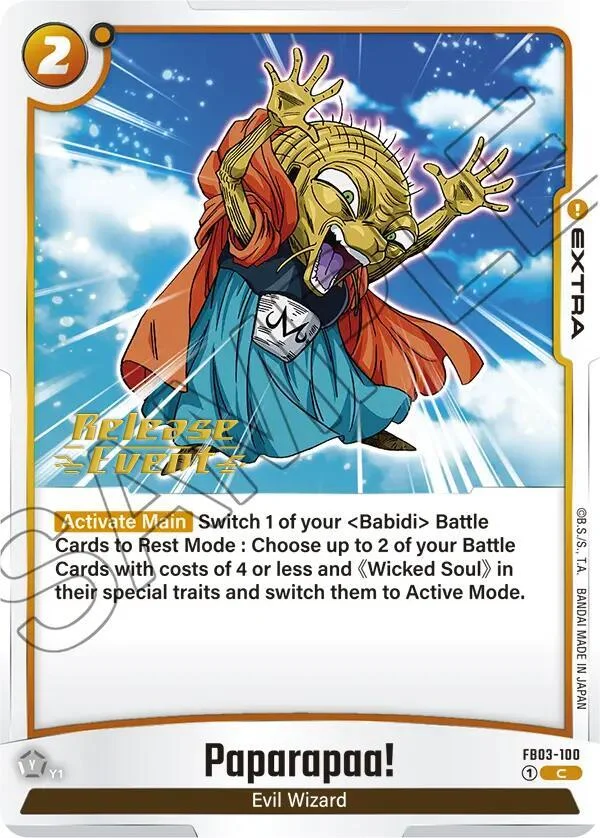 Paparapaa!, Raging Roar Release Event Cards FB03-100