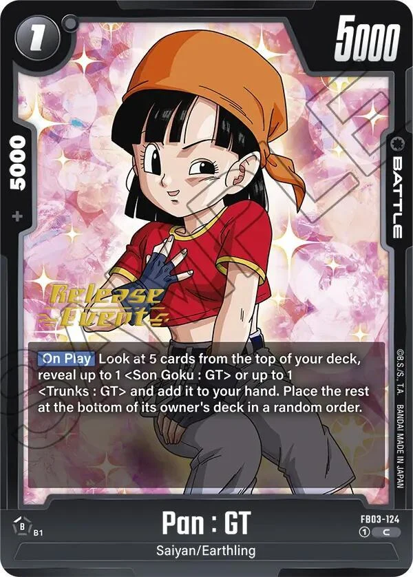 Pan : GT, Raging Roar Release Event Cards FB03-124