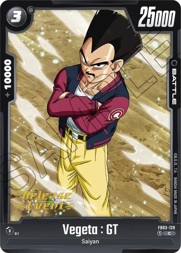Vegeta : GT, Raging Roar Release Event Cards FB03-129