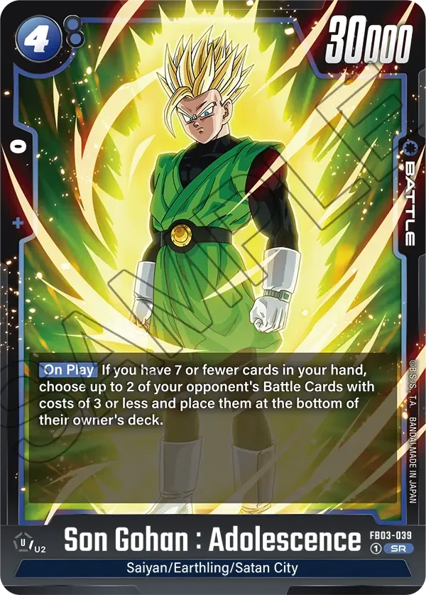 Son Gohan : Adolescence, Raging Roar FB03-039