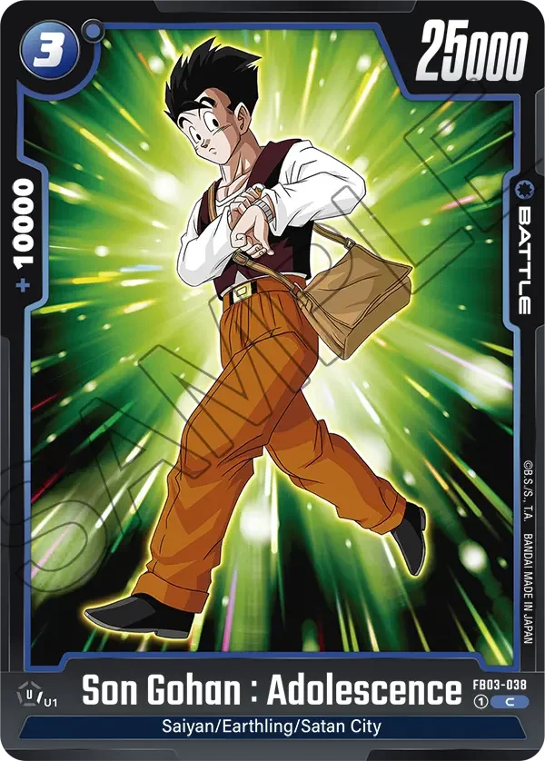 Son Gohan : Adolescence, Raging Roar FB03-038
