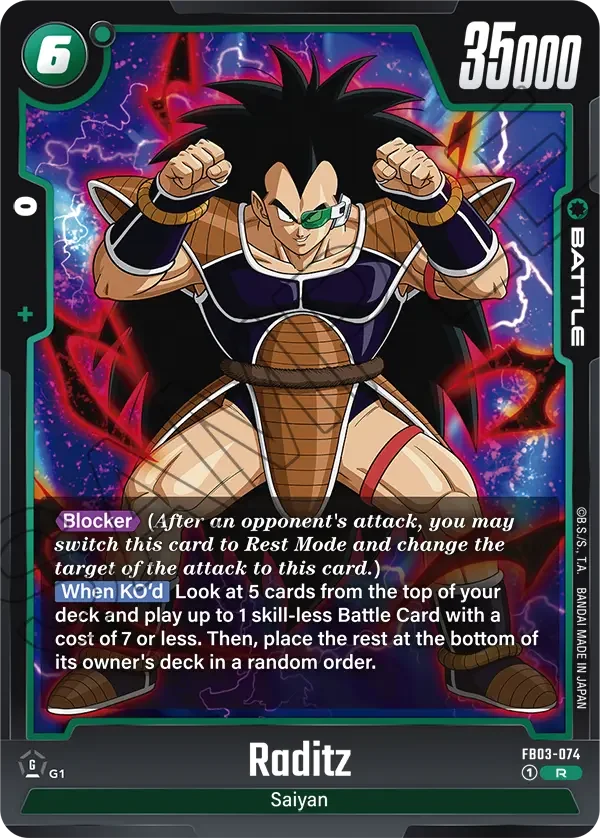 Raditz, Raging Roar FB03-074