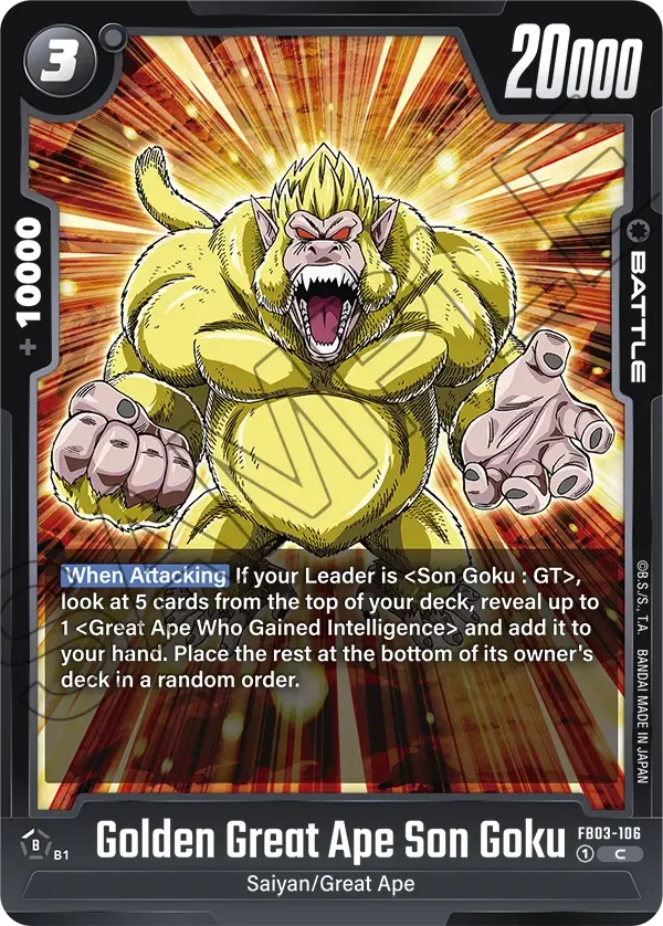 Golden Great Ape Son Goku, Raging Roar FB03-106