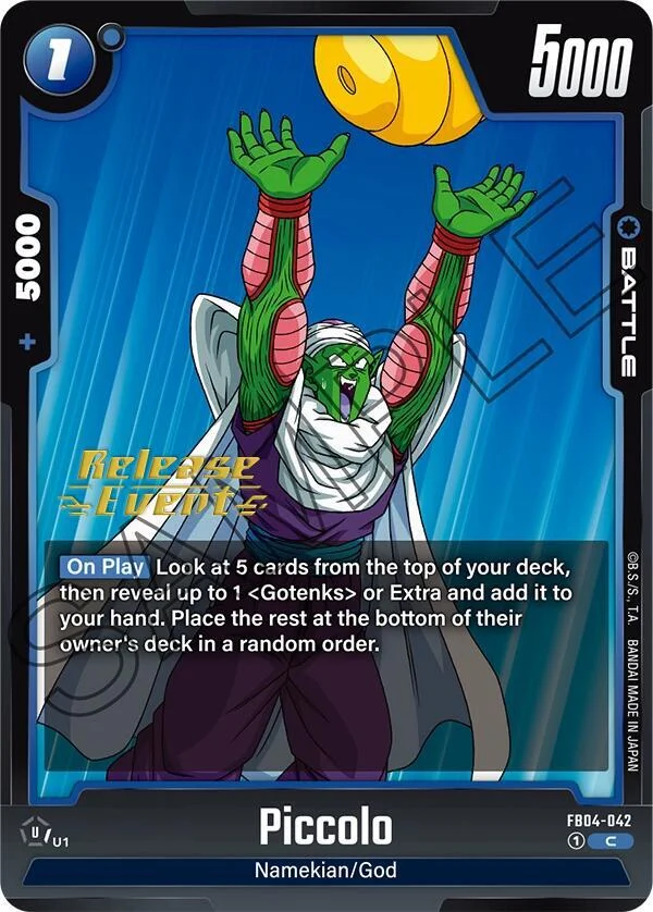 Piccolo, Ultra Limit Release Event Cards FB04-042