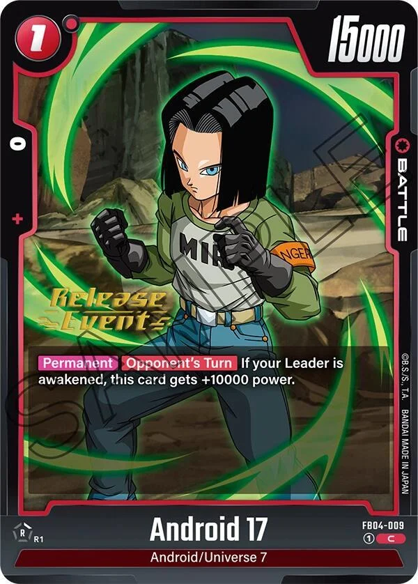 Android 17, Ultra Limit Release Event Cards FB04-009