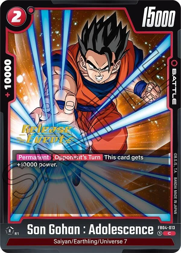 Son Gohan : Adolescence, Ultra Limit Release Event Cards FB04-013