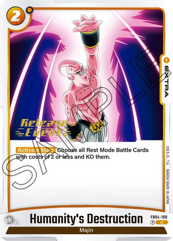 Humanity's Destruction, Ultra Limit Release Event Cards FB04-100