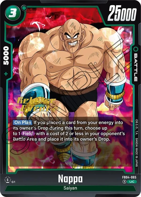 Nappa, Ultra Limit Release Event Cards FB04-065