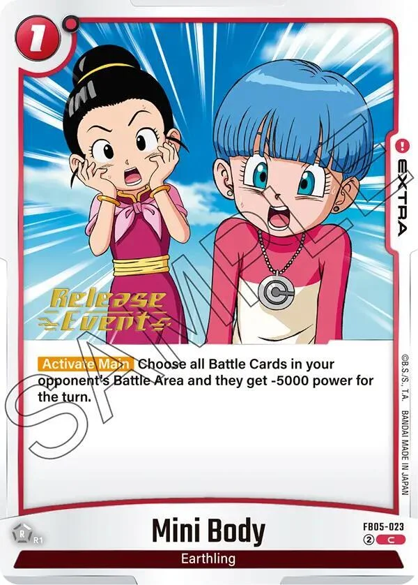 Mini Body, New Adventure Release Event Cards FB05-023