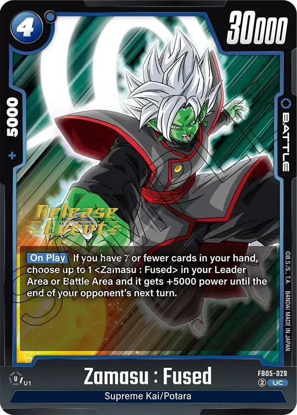 Zamasu : Fused, New Adventure Release Event Cards FB05-029
