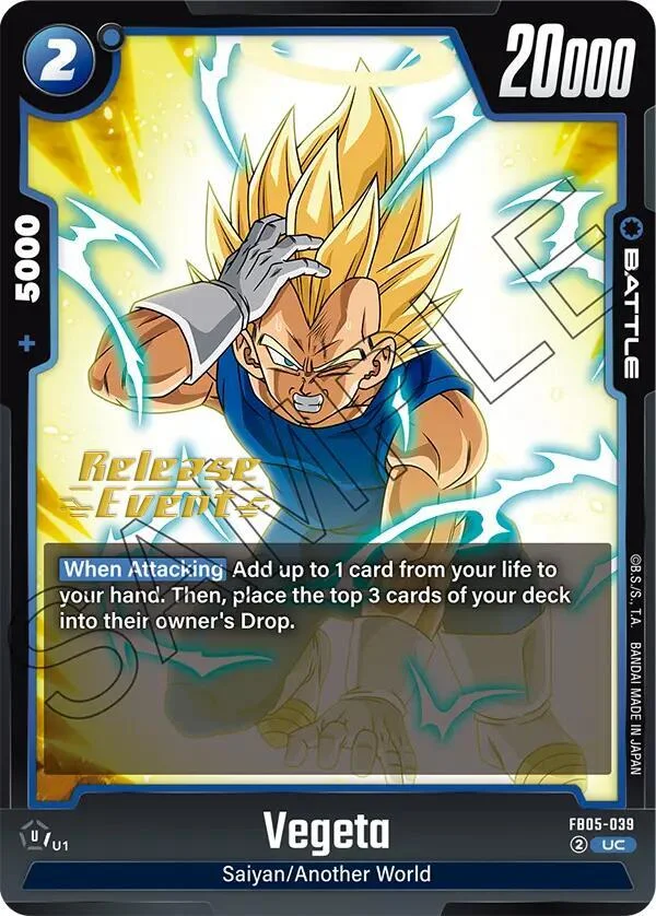 Vegeta, New Adventure Release Event Cards FB05-039